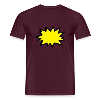 kapow - T-shirt homme - rouge brique - Devant - AI Model Male 178 light (178cm)