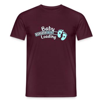 Chargement des pieds de bébé - T-shirt homme - rouge brique - Devant - AI Model Male 178 light (178cm)