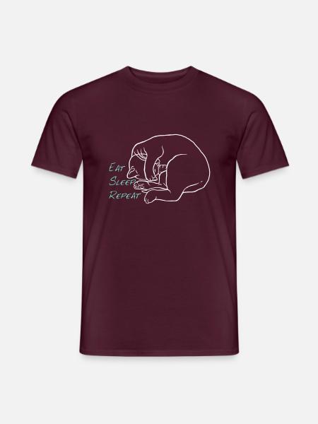 Eat sleep repeat - Men's T-Shirt - brick red