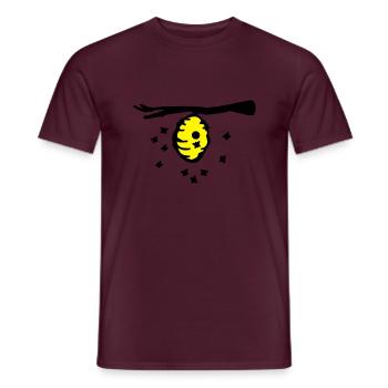 bienen_nest_a2 - T-shirt homme - rouge brique - Devant - AI Model Male 178 light (178cm)