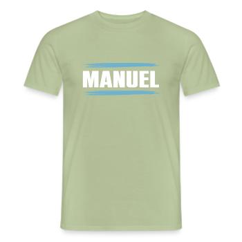 Manuel - Men's T-Shirt - sage - Front - AI Model Male 178 light (178cm)