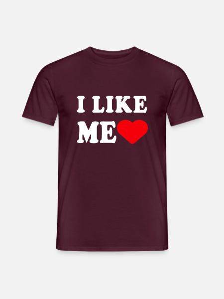 I Like Me Funny Sarcastic Gift For Work Friends - Men's T-Shirt - brick red