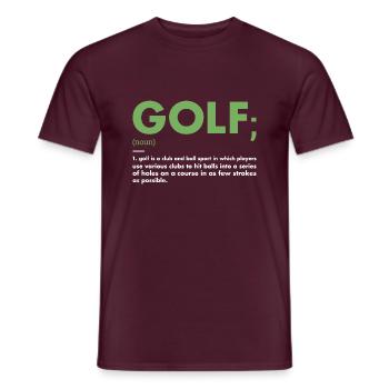 Sport Définition Golf - T-shirt homme - rouge brique - Devant - AI Model Male 178 light (178cm)