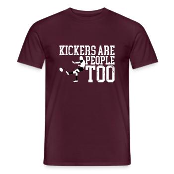 Kickers Are People Too 11 - Männer T-Shirt - Ziegelrot - Vorne - AI Model Male 178 light (178cm)