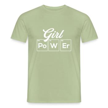 Girl Power - Astronome Physique Fan de Science - T-shirt homme - vert sauge - Devant - AI Model Male 178 light (178cm)