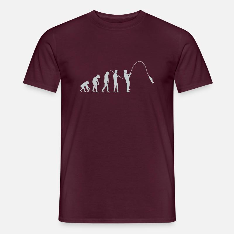 fishing evolution - Männer T-Shirt - Ziegelrot