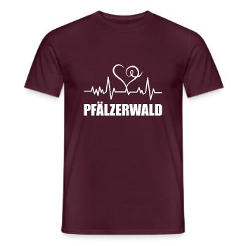 Heartbeat Pfälzerwald - Männer T-Shirt - Ziegelrot - Vorne - AI Model Male 178 light (178cm)