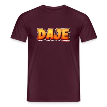 Roman phrases: DAJE - Men's T-Shirt - brick red - Front - AI Model Male 178 light (178cm)