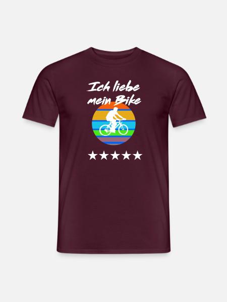 ich liebe mein Bike - Männer T-Shirt - Ziegelrot
