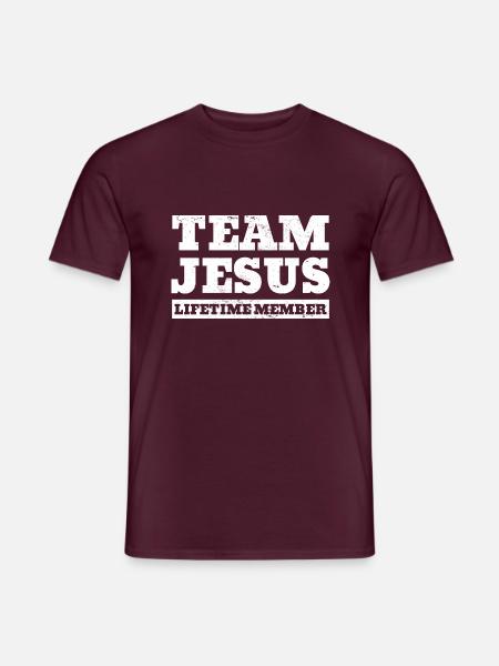 Team Jesus Geburtstag Geschenk Weihnachten Idee - Männer T-Shirt - Ziegelrot