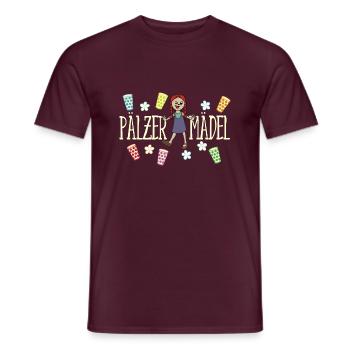 Pälzer Mädel 04 - Männer T-Shirt - Ziegelrot - Vorne - AI Model Male 178 light (178cm)