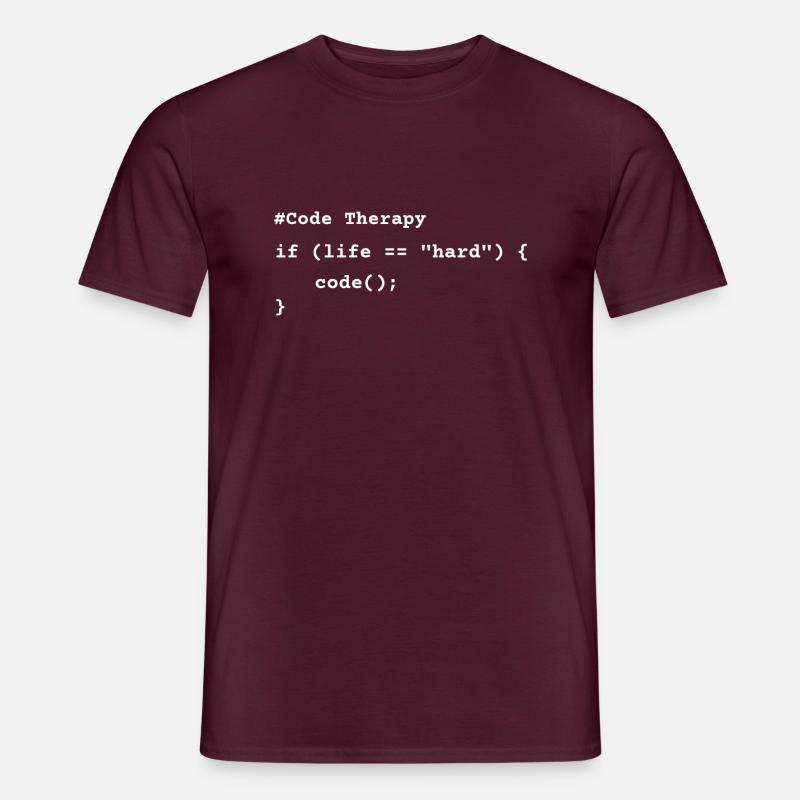 Code Therapy – Funny Programming T-Shirt - Men’s T-shirt - brick red