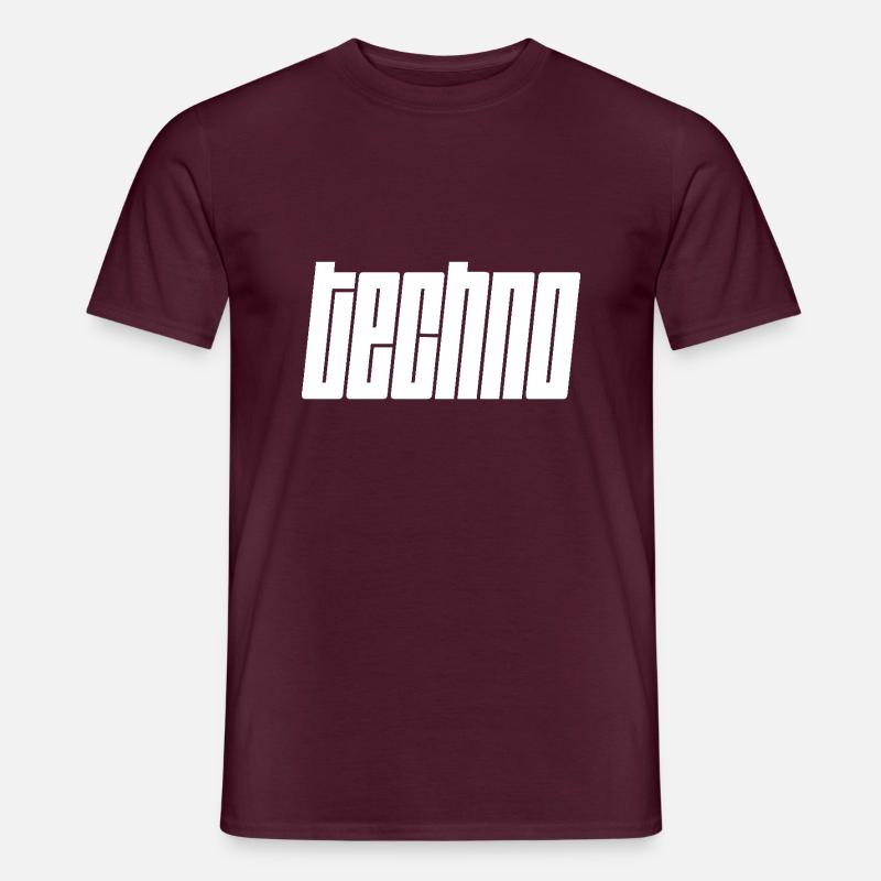 Techno-Musik-Logo - Männer T-Shirt - Ziegelrot