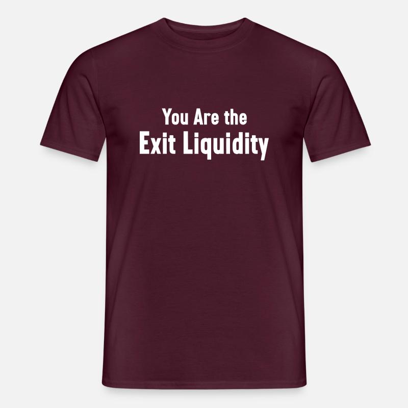 Sie sind das Exit-Liquiditäts-Krypto-Meme - Männer T-Shirt - Ziegelrot