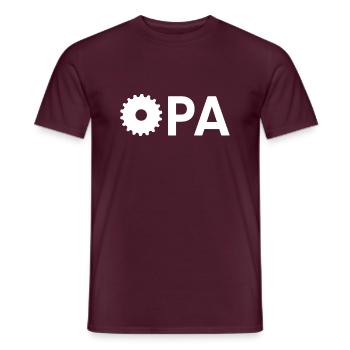 Opa Ingenieur Handwerker Werkstatt Getriebe - Männer T-Shirt - Ziegelrot - Vorne - AI Model Male 178 light (178cm)