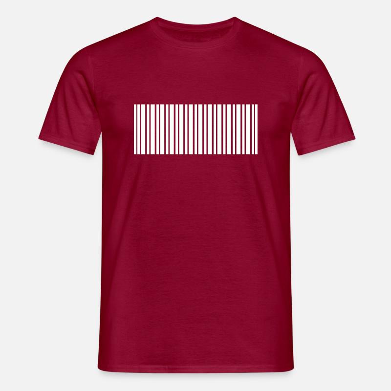 Barcode - Männer T-Shirt - Ziegelrot