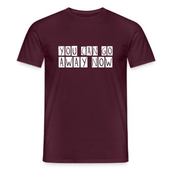Vous pouvez partir maintenant 3 - T-shirt homme - rouge brique - Devant - AI Model Male 178 light (178cm)
