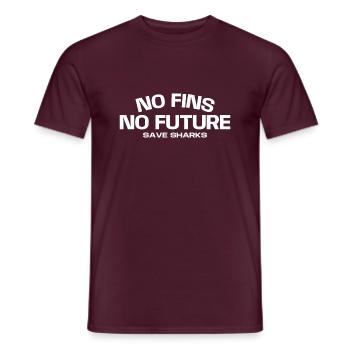 No Fins No Future Save Sharks - Marine Animal - Men's T-Shirt - brick red - Front - AI Model Male 178 light (178cm)
