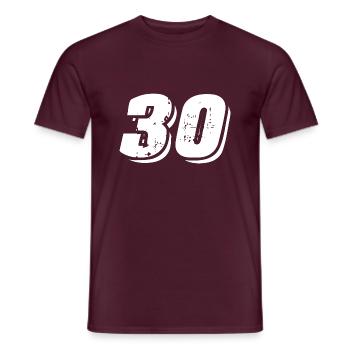 Symbole de 30 chiffres - T-shirt homme - rouge brique - Devant - AI Model Male 178 light (178cm)