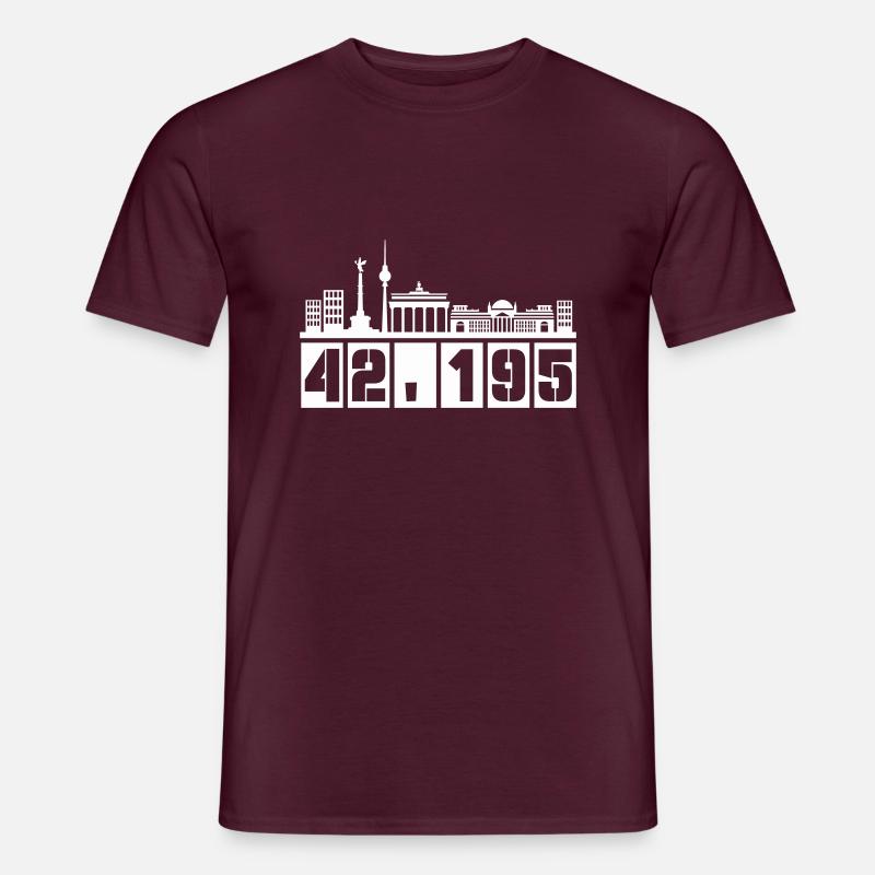 Berlin Skyline Marathon 1 - Men's T-Shirt - brick red