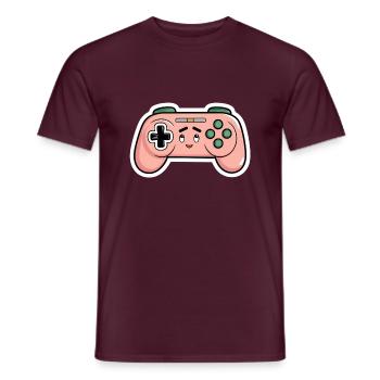 Gamer Gamer Controller Gaming Mignon Bande dessinée Cadeau - T-shirt homme - rouge brique - Devant - AI Model Male 178 light (178cm)