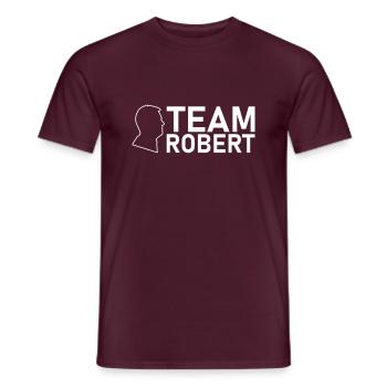 team robert kopf weiss - Männer T-Shirt - Ziegelrot - Vorne - AI Model Male 178 light (178cm)