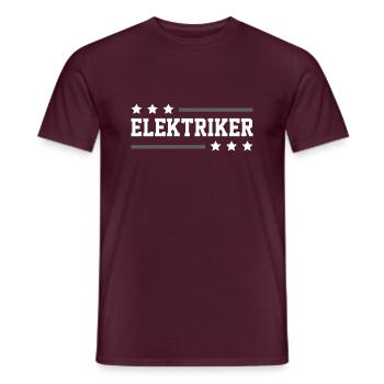 Elektriker Beruf - Männer T-Shirt - Ziegelrot - Vorne - AI Model Male 178 light (178cm)