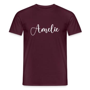 amelie name - Männer T-Shirt - Ziegelrot - Vorne - AI Model Male 178 light (178cm)
