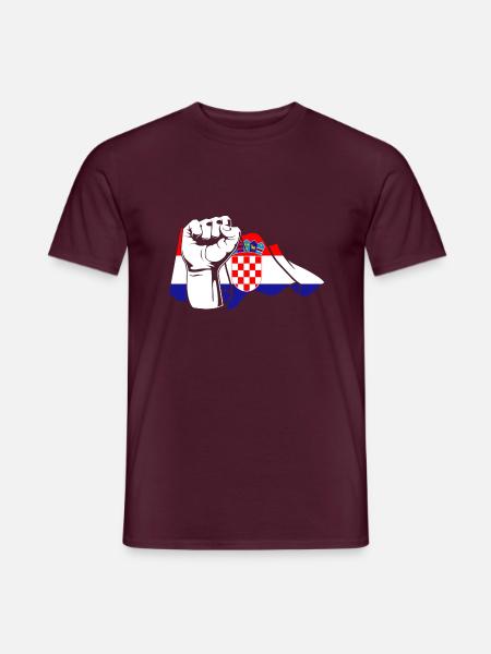 Faust Kroate Kroatien - Männer T-Shirt - Ziegelrot