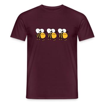 3 fleissige Bienen - Männer T-Shirt - Ziegelrot - Vorne - AI Model Male 178 light (178cm)