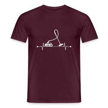 Nettoyage Ménage Cadeau de battement de coeur - T-shirt homme - rouge brique - Devant - AI Model Male 178 light (178cm)