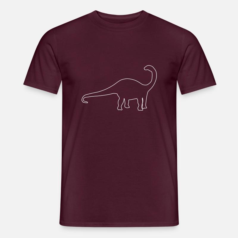 Dinosaurier Apatosaurus - Männer T-Shirt - Ziegelrot