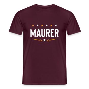 Maurer Beruf - Männer T-Shirt - Ziegelrot - Vorne - AI Model Male 178 light (178cm)