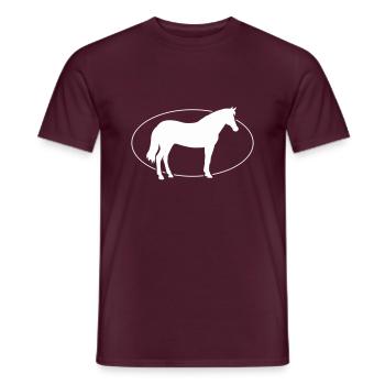 Pferd Horse - Men's T-Shirt - brick red - Front - AI Model Male 178 light (178cm)