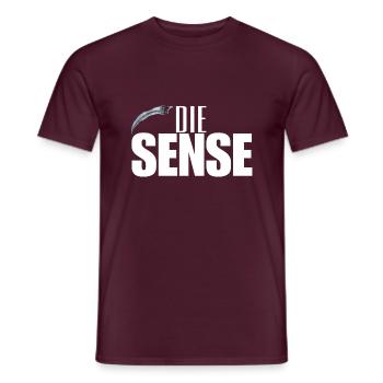 Die Sense - Männer T-Shirt - Ziegelrot - Vorne - AI Model Male 178 light (178cm)