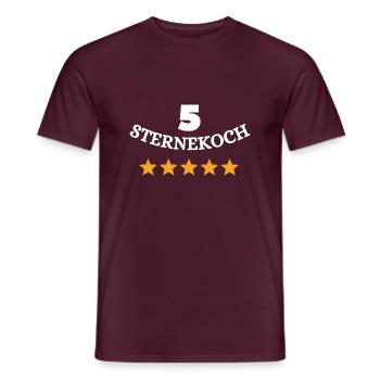Sternekoch Kochmütze 5 Sterne Chef Chefkoch Koch - Männer T-Shirt - Ziegelrot - Vorne - AI Model Male 178 light (178cm)