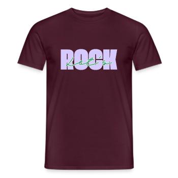 Let's Rock - Men's T-Shirt - brick red - Front - AI Model Male 178 light (178cm)