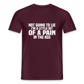 I'm A Little Bit Of A Pain In The Ass 3 - Männer T-Shirt - Ziegelrot - Vorne - AI Model Male 178 light (178cm)