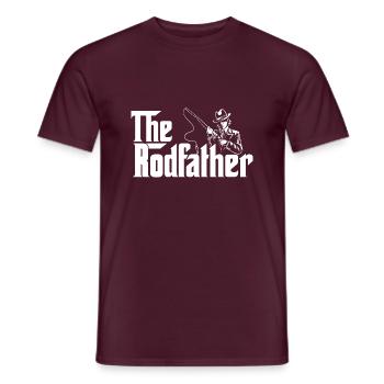 The Rodfather Funny Fishing Father's Day Quote - Men's T-Shirt - brick red - Front - AI Model Male 178 light (178cm)