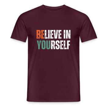 Citation vierge Vintage Inspirational & Motivational - T-shirt homme - rouge brique - Devant - AI Model Male 178 light (178cm)