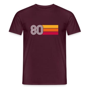 Vintage Classique des années 1980 - T-shirt homme - rouge brique - Devant - AI Model Male 178 light (178cm)