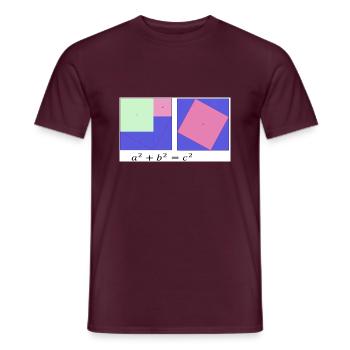 Satz des Pythagoras - Männer T-Shirt - Ziegelrot - Vorne - AI Model Male 178 light (178cm)