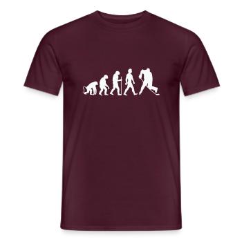 hockey evolution - Männer T-Shirt - Ziegelrot - Vorne - AI Model Male 178 light (178cm)