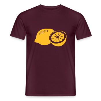 zitrone - Lemon - Männer T-Shirt - Ziegelrot - Vorne - AI Model Male 178 light (178cm)