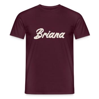 Briana Naming Name Tag Name Day - Men's T-Shirt - brick red - Front - AI Model Male 178 light (178cm)
