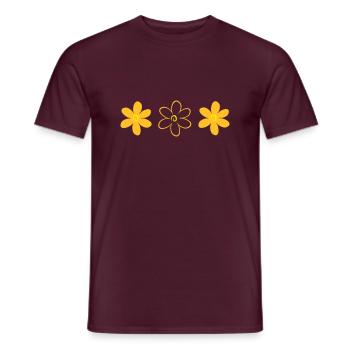flower - Men's T-Shirt - brick red - Front - AI Model Male 178 light (178cm)