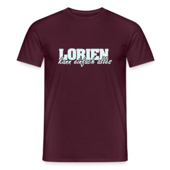 Motto Spruch Frau Vorname Lorien - Männer T-Shirt - Ziegelrot - Vorne - AI Model Male 178 light (178cm)