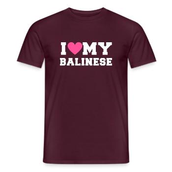 I love my Balinese - Männer T-Shirt - Ziegelrot - Vorne - AI Model Male 178 light (178cm)