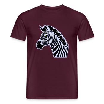zebra - Männer T-Shirt - Ziegelrot - Vorne - AI Model Male 178 light (178cm)