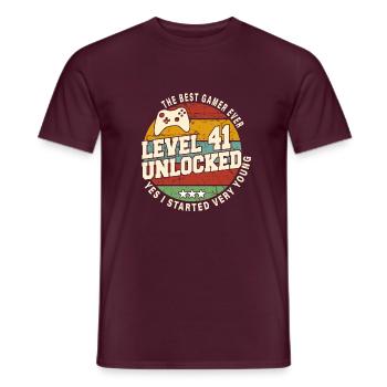 Original 1983 41e Anniversaire Cadeau Retro - T-shirt homme - rouge brique - Devant - AI Model Male 178 light (178cm)